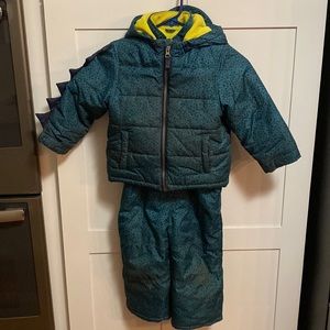 Boys Dinosaur Jacket/Snow pants set